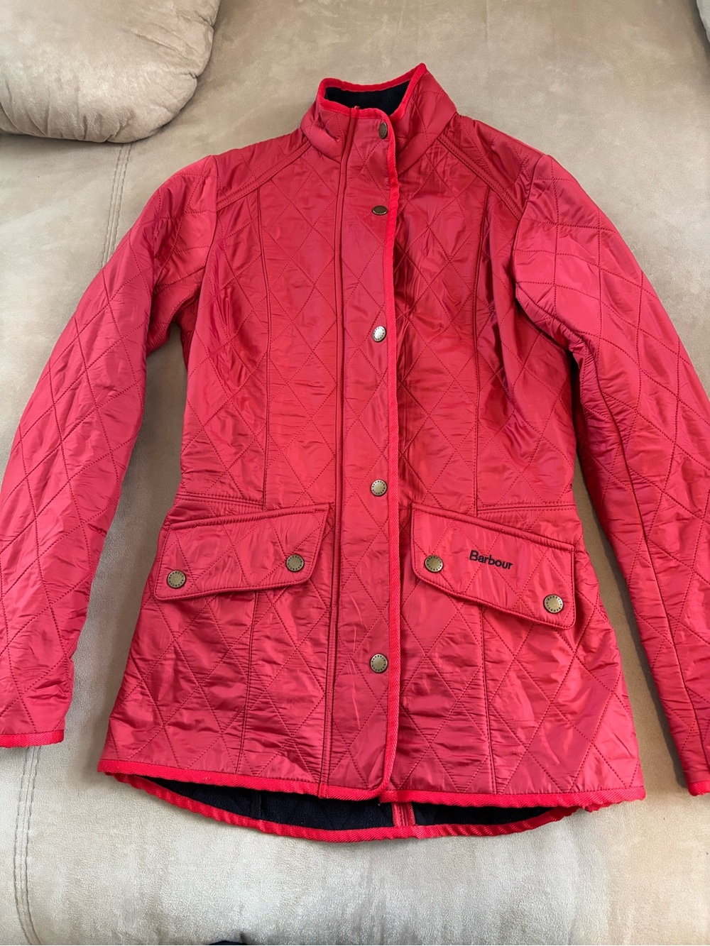 Barbour Red Quilted Women's Puffer Jacket